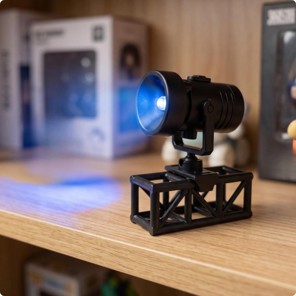 [Whgirld8] Black Finish Miniature Stage Light พร้อมฐาน Lattice Diorama Stage Light ปรับรุ่น Stage Li