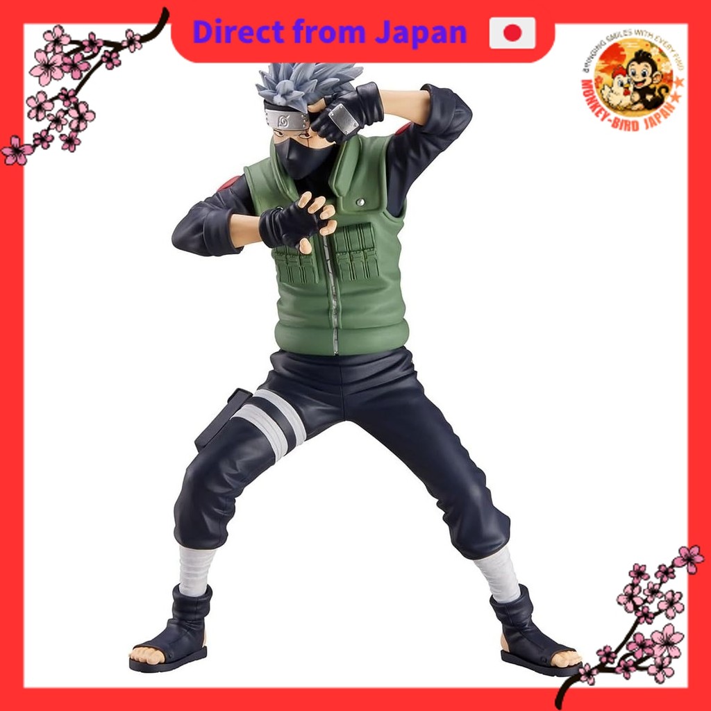 Banpresto Hatake Kakashi Naruto Shippuden 23cm Multicolor BP29063P - Perfect for anime fans monkey b