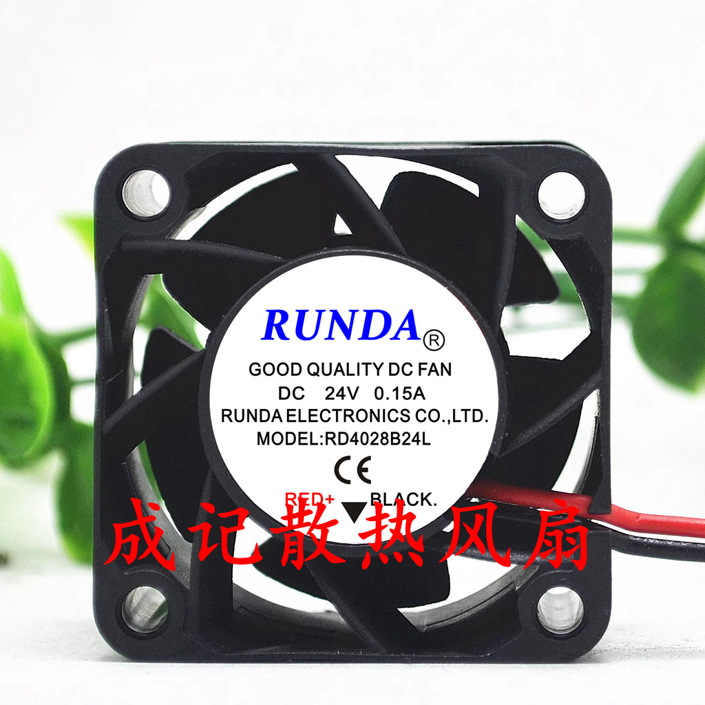 R RUNDA RD4028B24L 4028 24V 0.15A 4 ซม./ซม.พัดลมระบายความร้อนอินเวอร์เตอร์