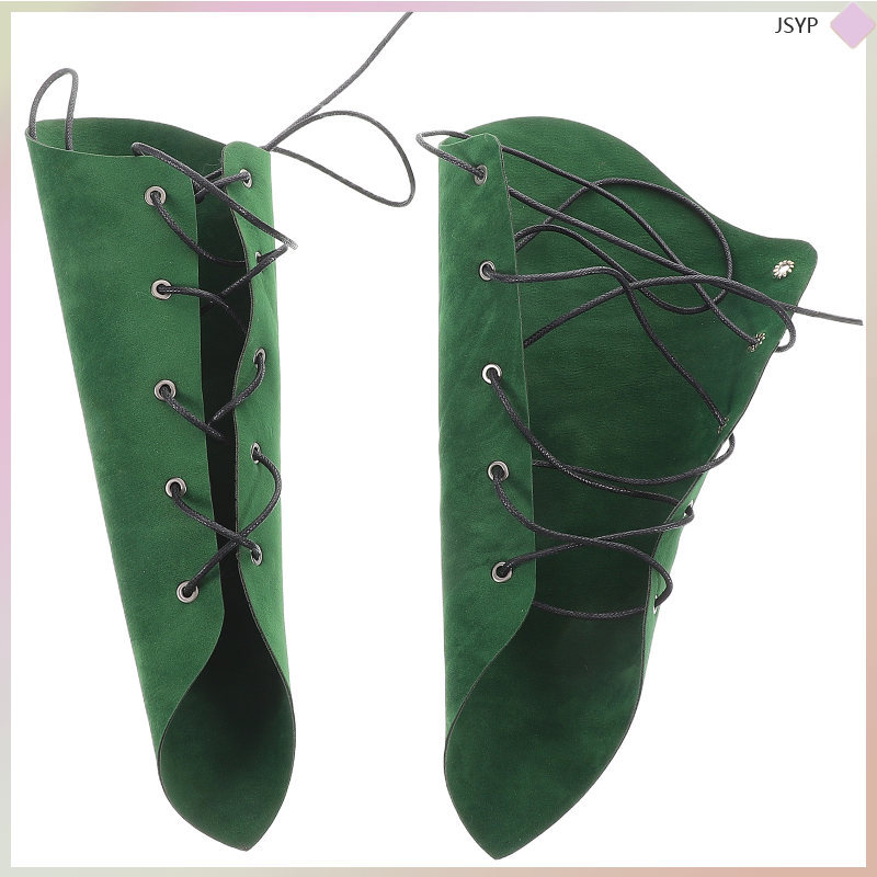 Renaissance Accessories Women Suede Steampunk Color Gloves Arcane Cosplay (สีเขียว) junshaoyipin