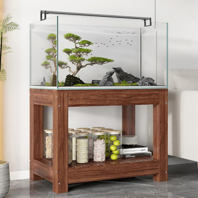 Fish Tank Stand Solid Wood Fish Tank Cabinet Base Pine Wood Grass Tank Aquarium Fish Tank Base Cabin