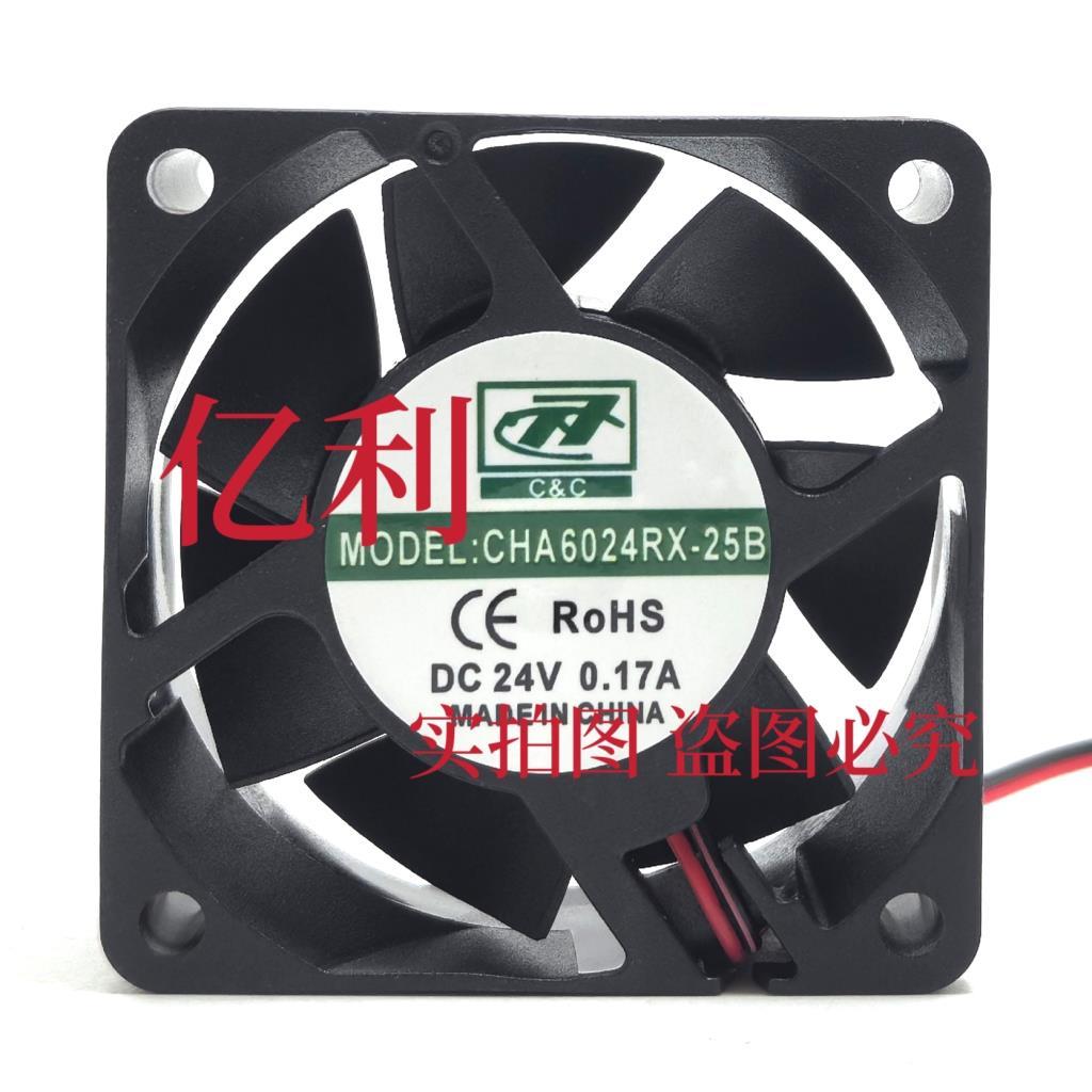 C & A CHA6024RX-25B 24V 0.17 A 6025 6CM พัดลมระบายความร้อนแชสซี