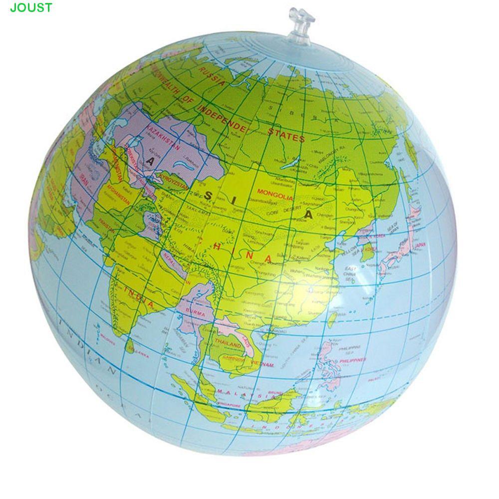 JOUST Globe English Earth Blow Up Beach Ball PVC การศึกษา 16 นิ้ว 40 ซม.แผนที่โลก