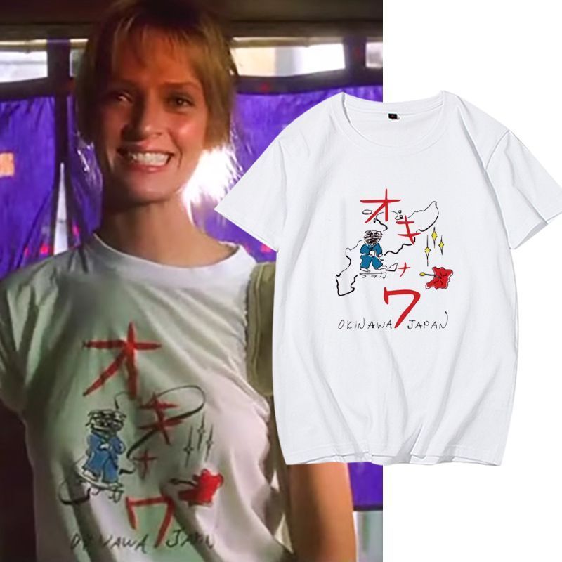 Kill Bill Bill Kill Bill แขนสั้นฤดูร้อน UmaThurman สไตล์เดียวกัน UmaThurman Quentin เสื้อผ้าภาพยนตร์