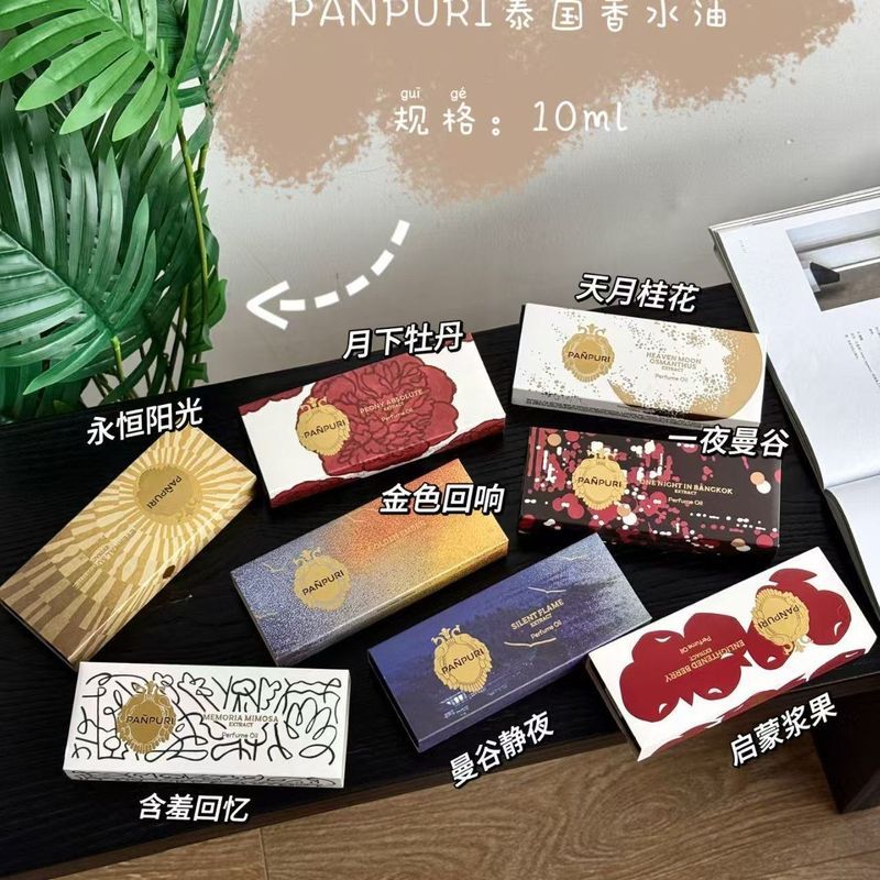 Panpuri Thai Perfume Ping Alternative Holy Roll-On Andar Bangkok Gift Box Travel Body Oil 9.5T