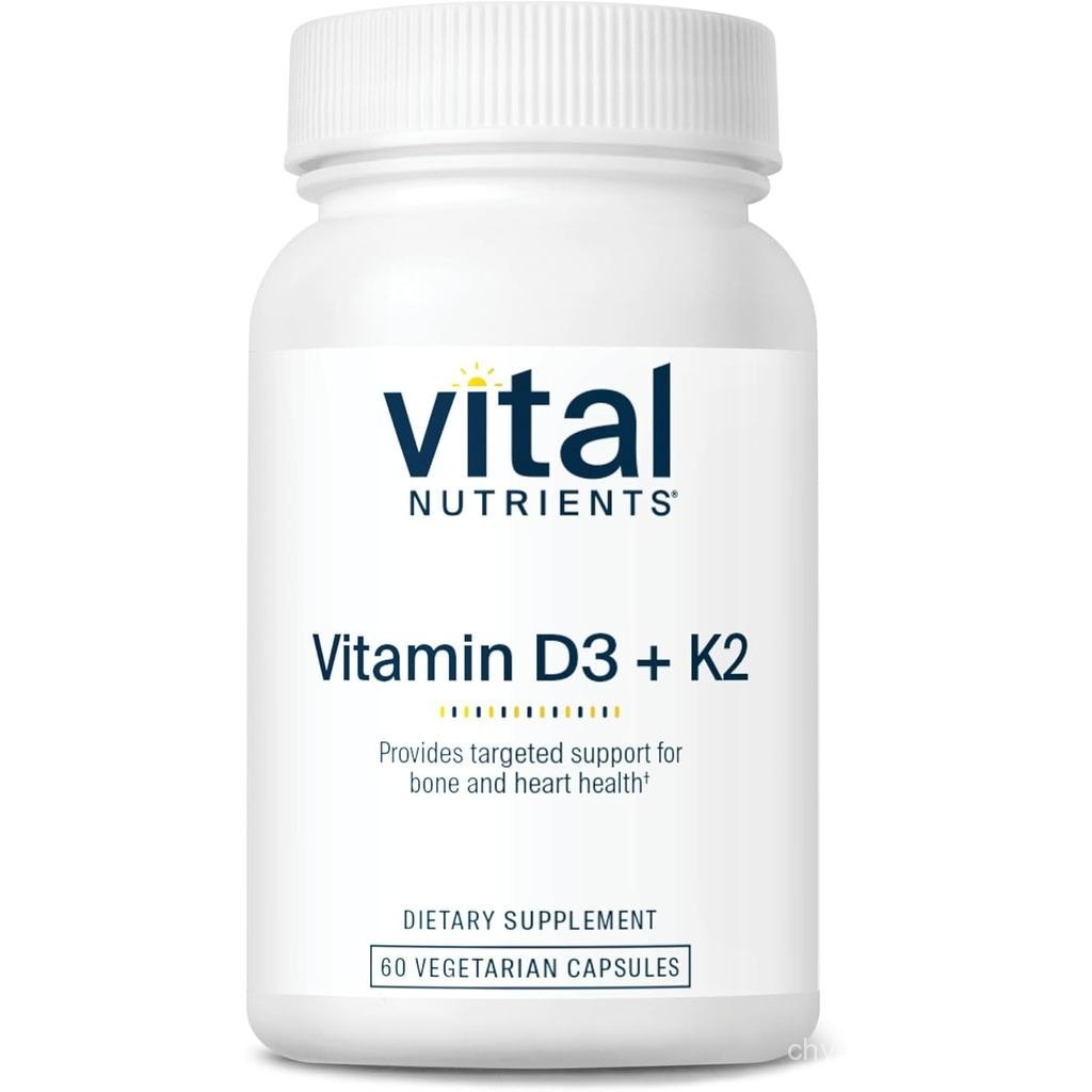 Vital Nutrients วิตามิน D3 + K2 2,000 IU, 60 แคปซูล