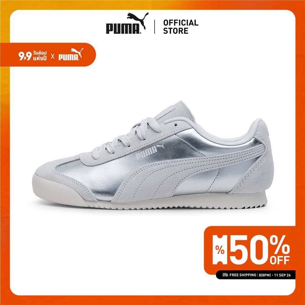 PUMA Basics รองเท้าผ้าใบสีเมทัลลิก Turino สำหรับผู้หญิง สีเมทัลลิค - 40675501