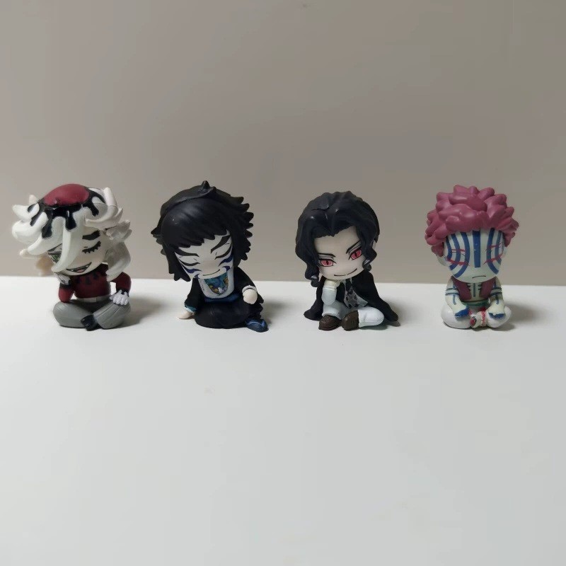 4 ชิ้น/เซ็ต 6 ซม.ใหม่ร้อนอะนิเมะ Fig Demon Sleep ตุ๊กตารุ่น Q Gashapon Series Akaza Douma Kaigaku Ki