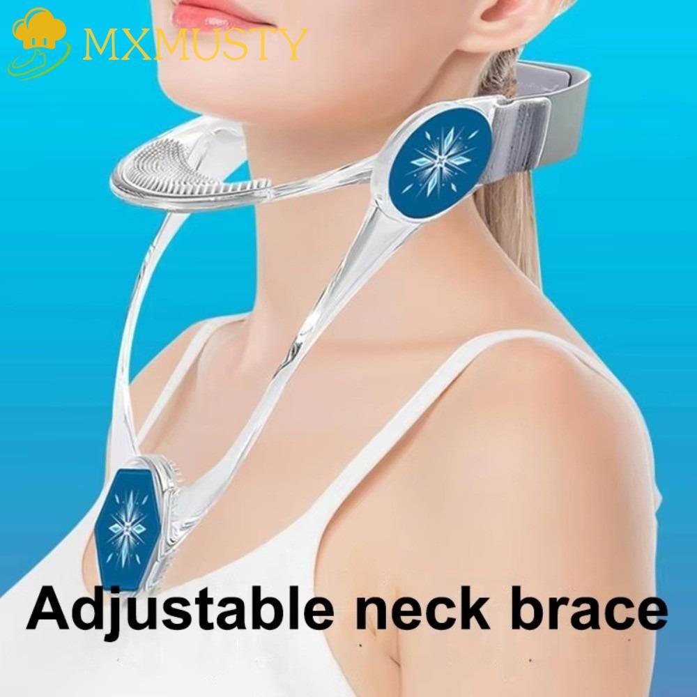 MXMUSTY รั้งคอ, TPU ปรับคอ Stretcher, คอแก้ไขซิลิโคน Chin Pad พับคอ Traction อุปกรณ์ Home