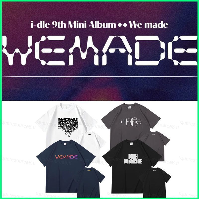 I-DLE เสื้อยืดพิมพ์ 9th Mini Album เราทํา YUQI หลวมรอบคอแขนสั้นเยาวชนเสื้อผ้ายอดนิยม