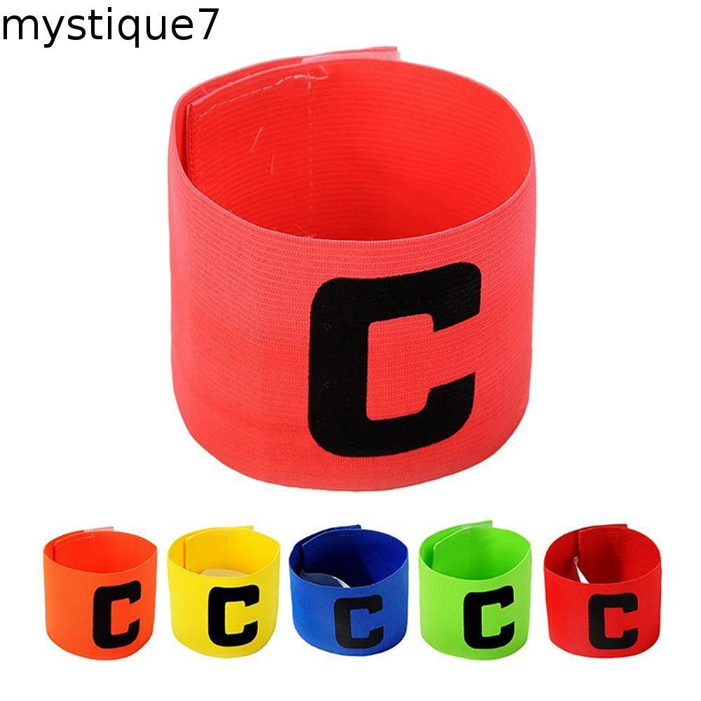 MYSTIQUE Captain Armband Soccer Player 6 สีของขวัญฟุตบอลรักบี้ Player Bands Elastic Baseball Soccer 