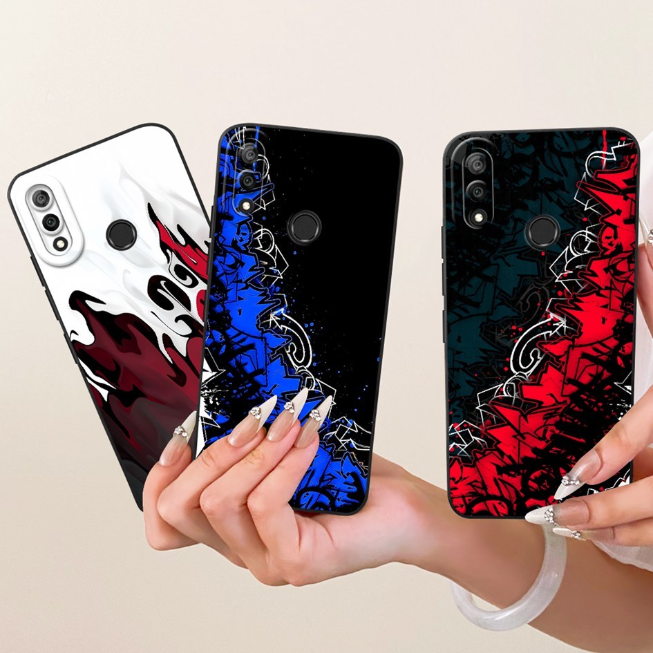 สําหรับ Huawei Y9 2019 เคสโทรศัพท์หรูหราทาสีซิลิโคนเหลวนุ่มฝาครอบป้องกันสําหรับ Huawei Y9 Prime 2019