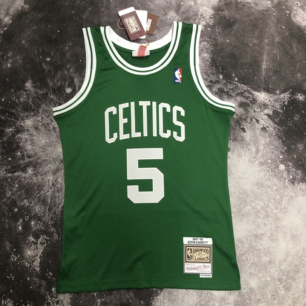 IDAWN7 MN Season 07/08 Hot-pressed Vintage Jersey Boston Celtics สีเขียว No.5 เสื้อบาสเก็ตบอล 85/86 
