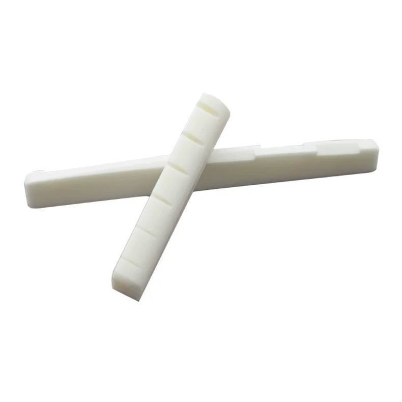 Qingge PG-02 Ox Bone Guitar Nut พื้นบ้านกีตาร์คลาสสิก Nut Lower Nut ชุดสะพานเปียโนรหัส Bridge NG04