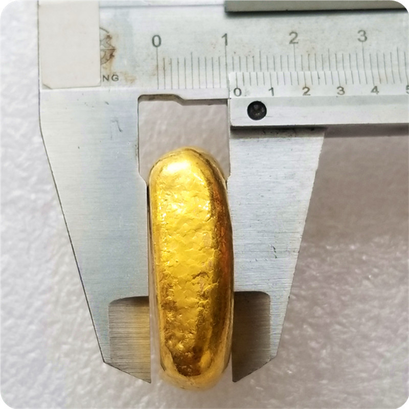 งานฝีมือโบราณ Gold Bar Gold Ingot วัสดุทองเหลือง Non-Gold J91LYAJIE268 HWUH
