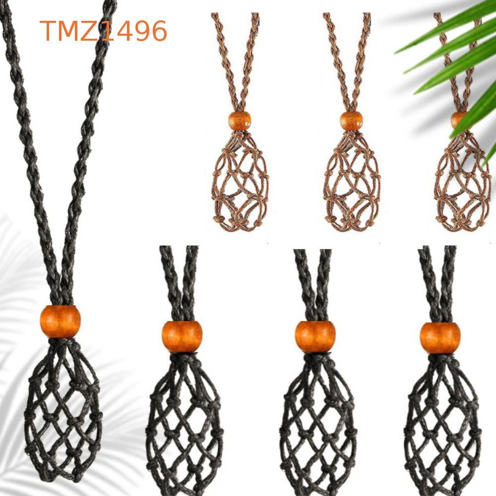 TMZ1496 สายสร้อยคอ, ความยาวปรับทอมือคริสตัลผู้ถือสร้อยคอ, เชือกขี้ผึ้งอเนกประสงค์ ทําเอง ถักถักสร้อย