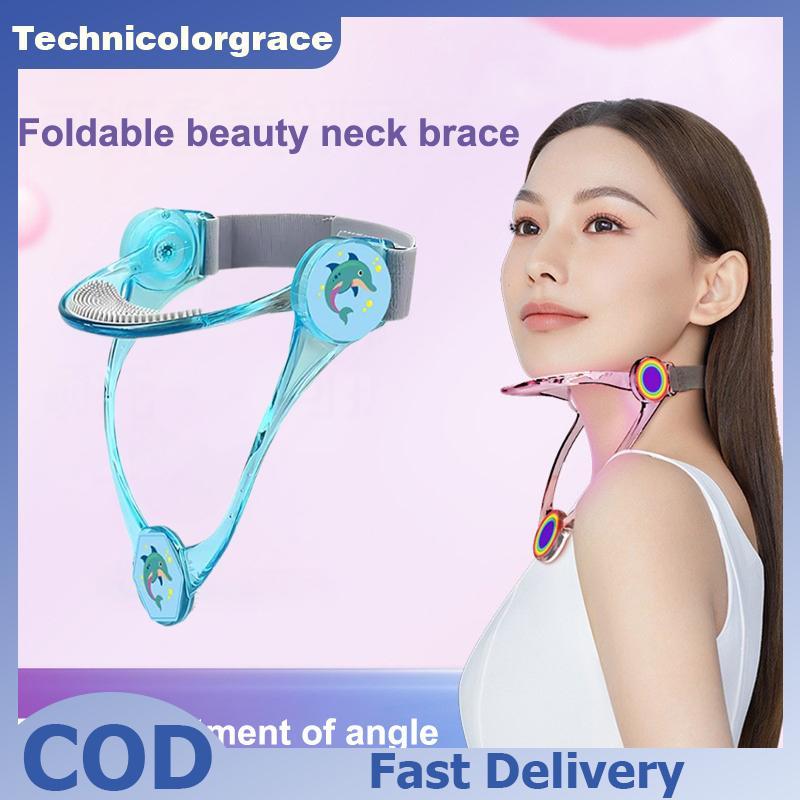 Technicolorgrace ปรับปากมดลูก Traction อุปกรณ์คอสนับสนุน Decompressed Spine Posture Correction Pain 