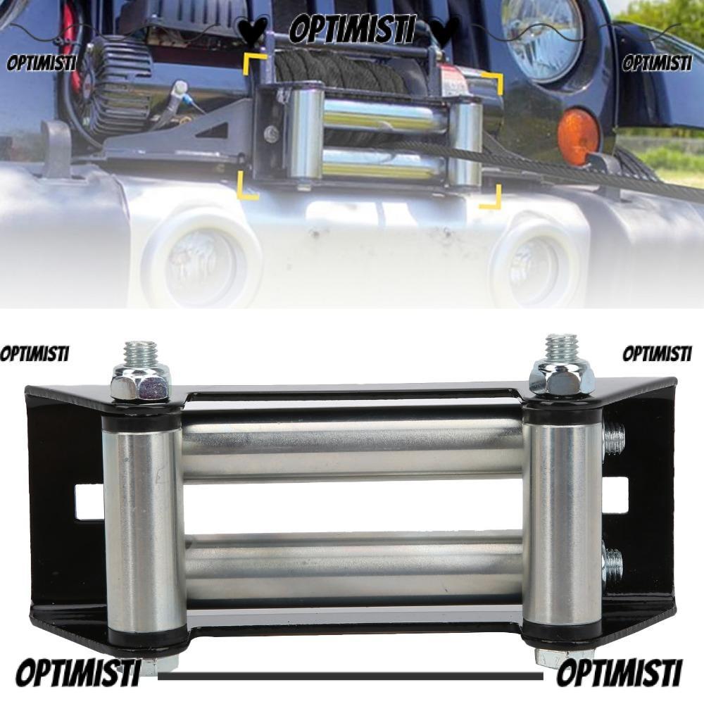 OPTIMISTIVF Winch Roller Fairlead, เหล็กสังกะสีชุบ Bolt รูปแบบ Mount Universal Winch Fairlead, Unive