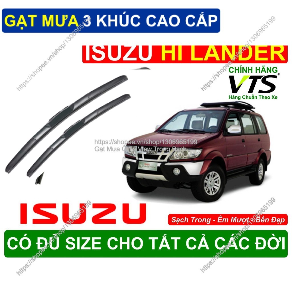 ที่ปัดน้ําฝน ISUZU Hi Lander 3-Segment ที่ปัดน้ําฝนคู่ สําหรับรุ่น ISUZU Hi Lander ทุกขนาดสําหรับทุก