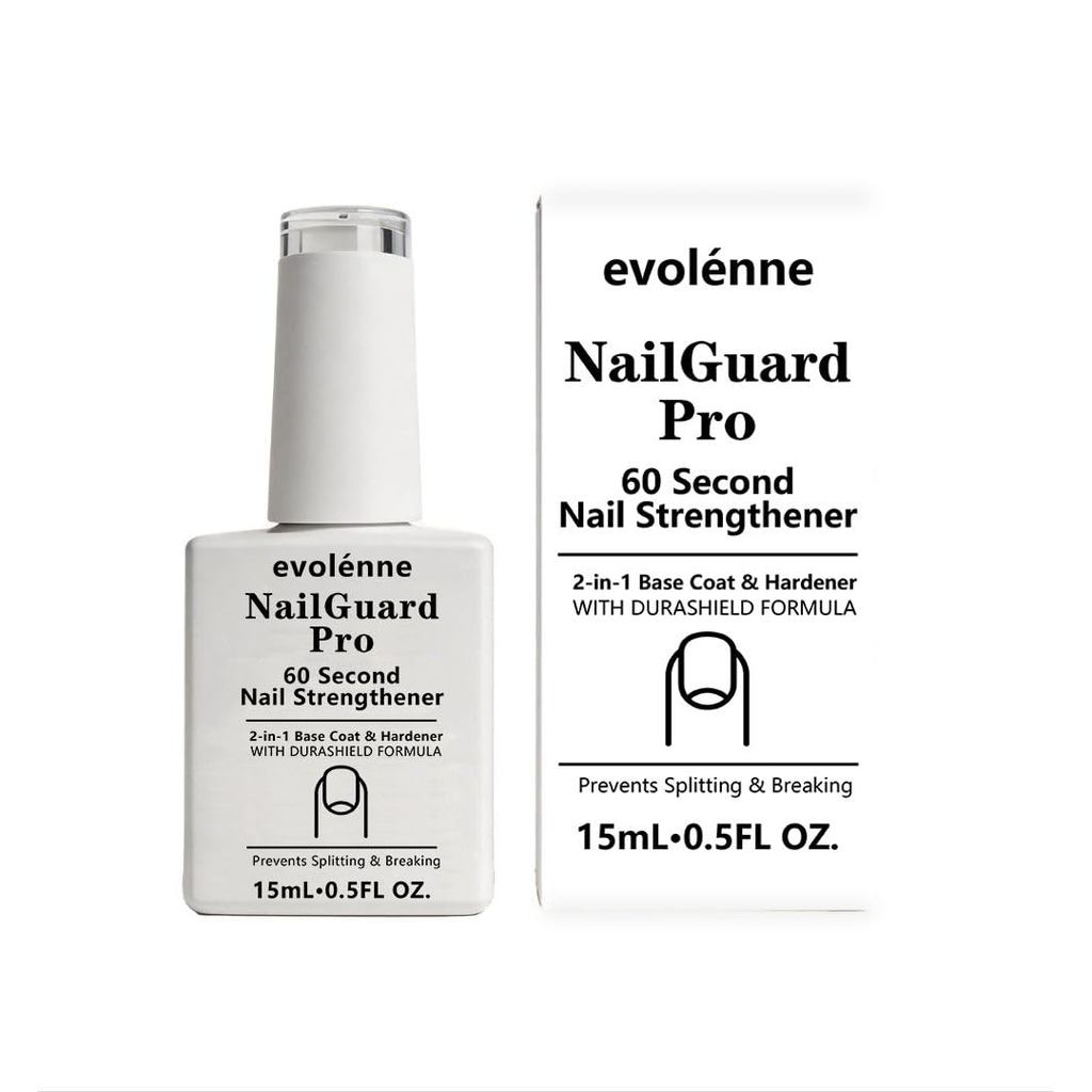 Evolene Nail Strengthener,Nail Strengthener and Growth - 2-in-1 Quick Dry Nail Base Coat, Coetic Nai
