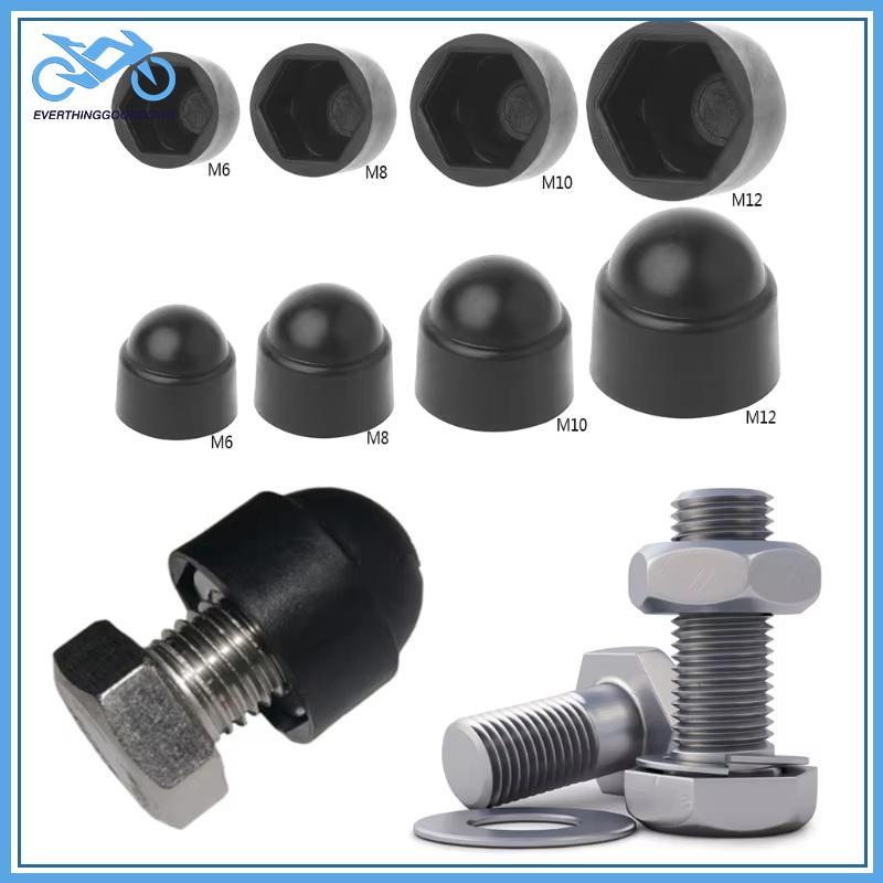 EVER 10 ชิ้น M4 M5 M6 M8 M10 M12 Bolt Nut Dome หมวกป้องกันครอบคลุมสัมผัสหกเหลี่ยมสกรูพลาสติกฝาครอบป้