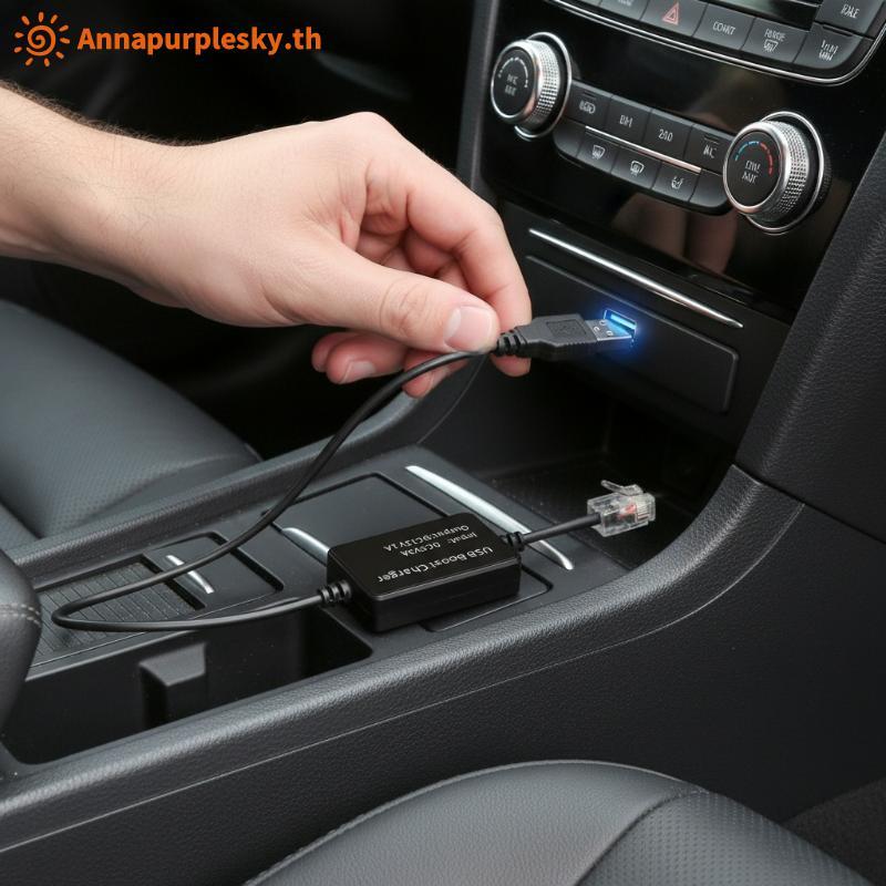 Annapursky USB to RJ11 สายไฟสําหรับเครื่องตรวจจับเรดาร์, ที่ชาร์จแบตในรถ TH