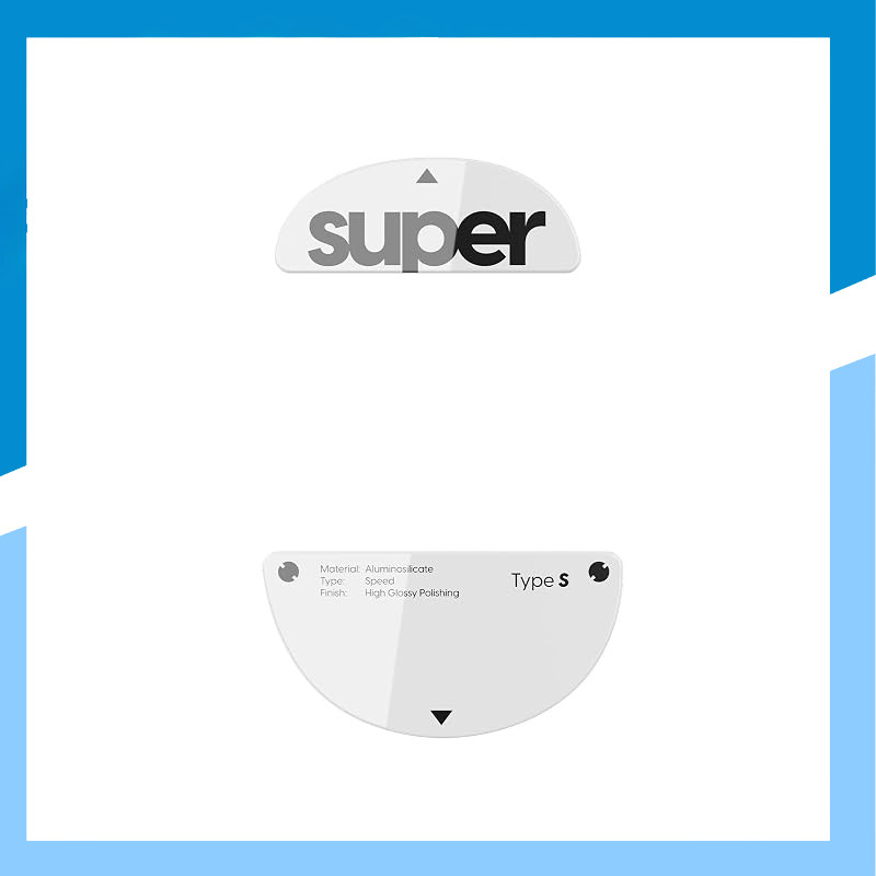Pulsar Superglide Pro Glass Mouse Feet for JV-X Medium, White – Low-Friction Smooth Skates