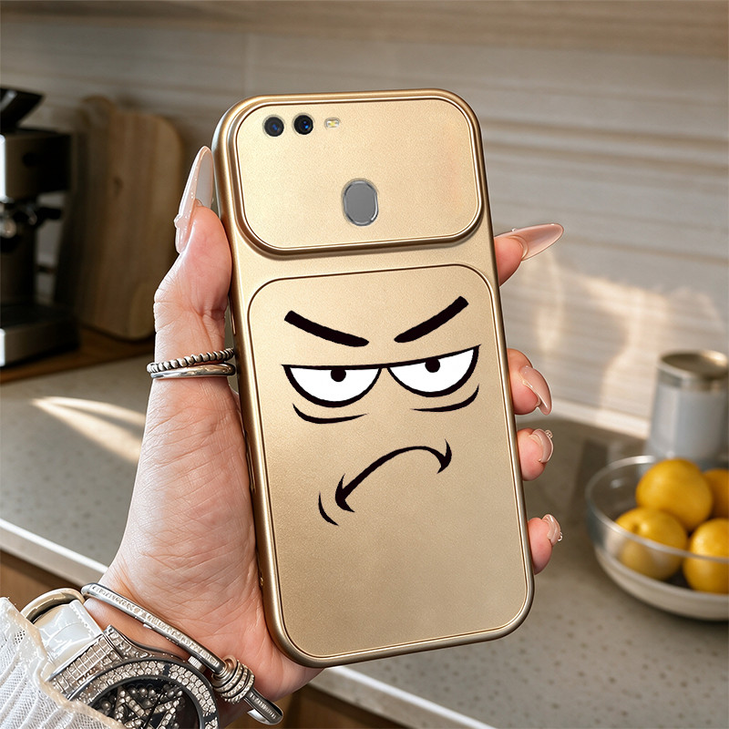 สําหรับ oppo a5s a12 A7 a3s a1k a12e F9 PRO a12s Angry Sever สีเมทัลลิคเคสโทรศัพท์เต็มเลนส์ป้องกัน J