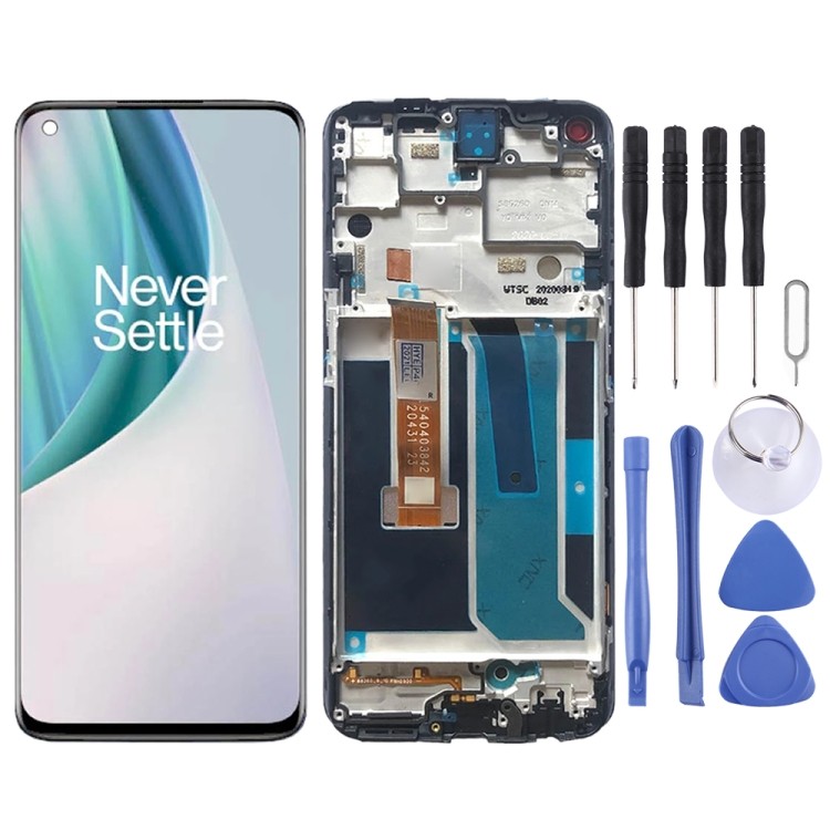 สําหรับ OnePlus Nord N10 5G BE2029 Digitizer Full Assembly พร้อมกรอบ OEM หน้าจอ LCD (สีดํา)