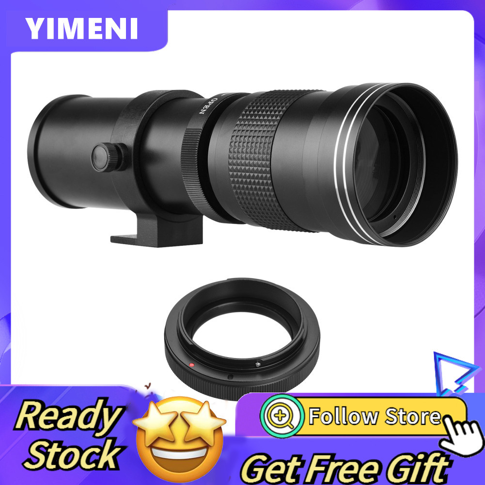 T Mount เลนส์ซูม Telephoto 420-800 มม.F/8.3-16 Manual Focus Super 1/4 ฐานสกรูเกลียวโครงสร้างโลหะสำหร
