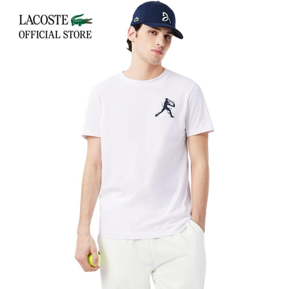 LACOSTE เสื้อยืดผู้ชาย LACOSTE TENNIS X NOVAK DJOKOVIC PACK รุ่น TH1044 - WHITE