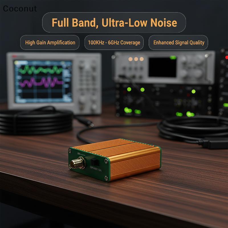 [มะพร้าว] RF เครื่องขยายเสียงเสียงต่ํา 0.1MHz ถึง 6GHz Full Band Preamplifier โมดูลสําหรับ GPS การเพ