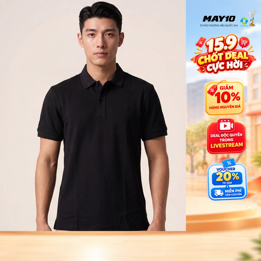 เสื้อยืดแขนสั้นผู้ชาย เทเลอร์10รหัส 140126092LV BLACK