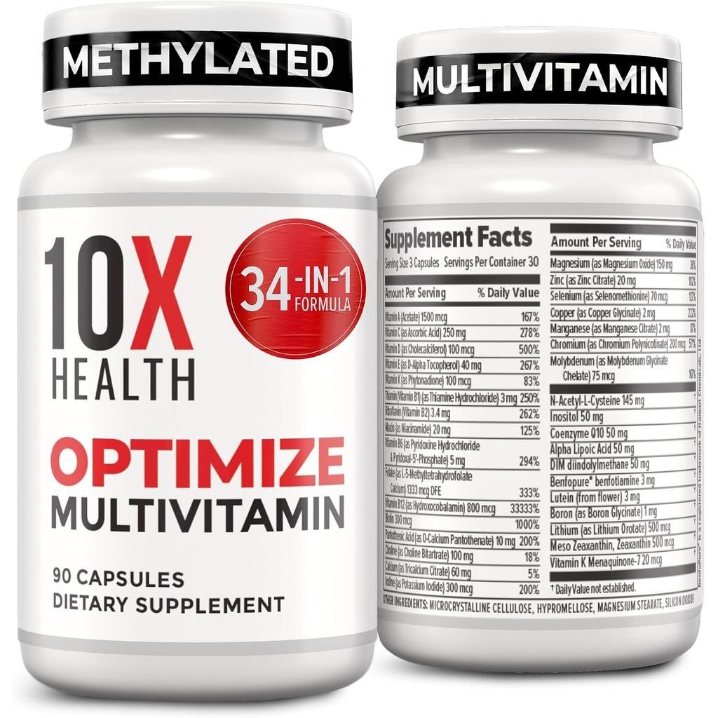 10X Health Methylated Multivitamin - 90 แคปซูล