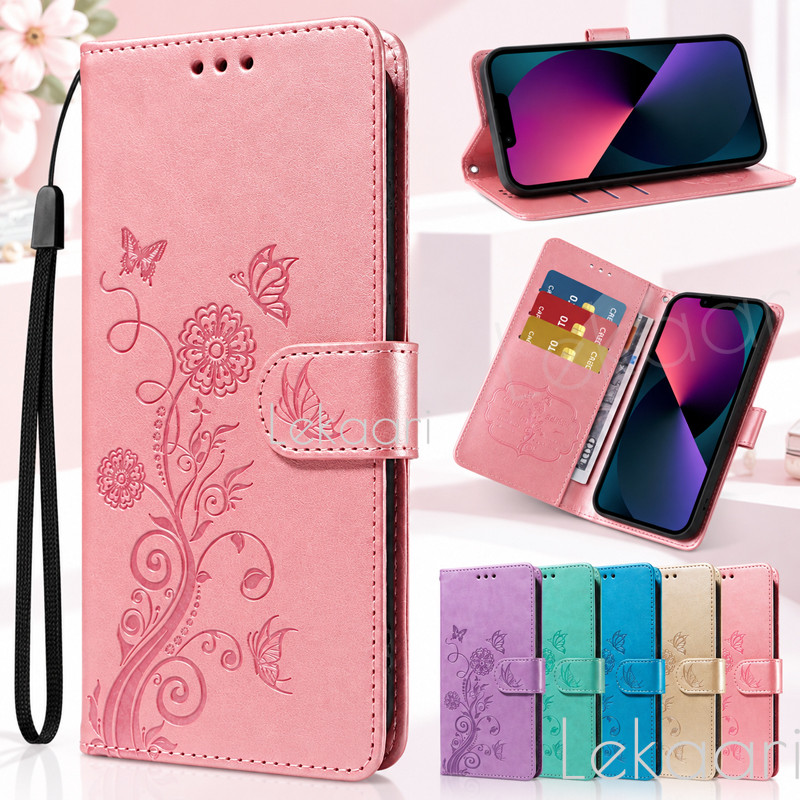 กรณีพลิกสําหรับVivo T4 T4X T3 T3X T1X S20 IQOO Z11X Z10R Z10 Z9X Z9s Z7i Z6 Lite 5Gผีเสื้อดอกไม้กระเ