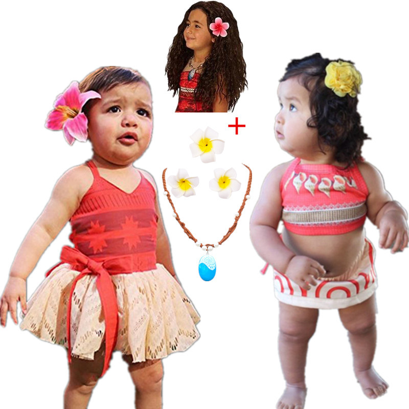 Moana moana ชุดเด็กวันเกิดเด็ก Halter moana Beachwear