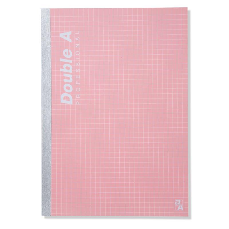 DOUBLE A สมุดโน้ตสันกาว A5 70 แกรม ชมพู 40 แผ่น