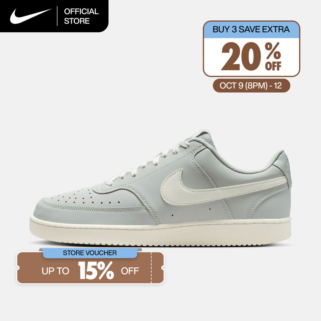 NIKE حذاء رجالي Court Vision Low — فضي فاتح — صورة 2