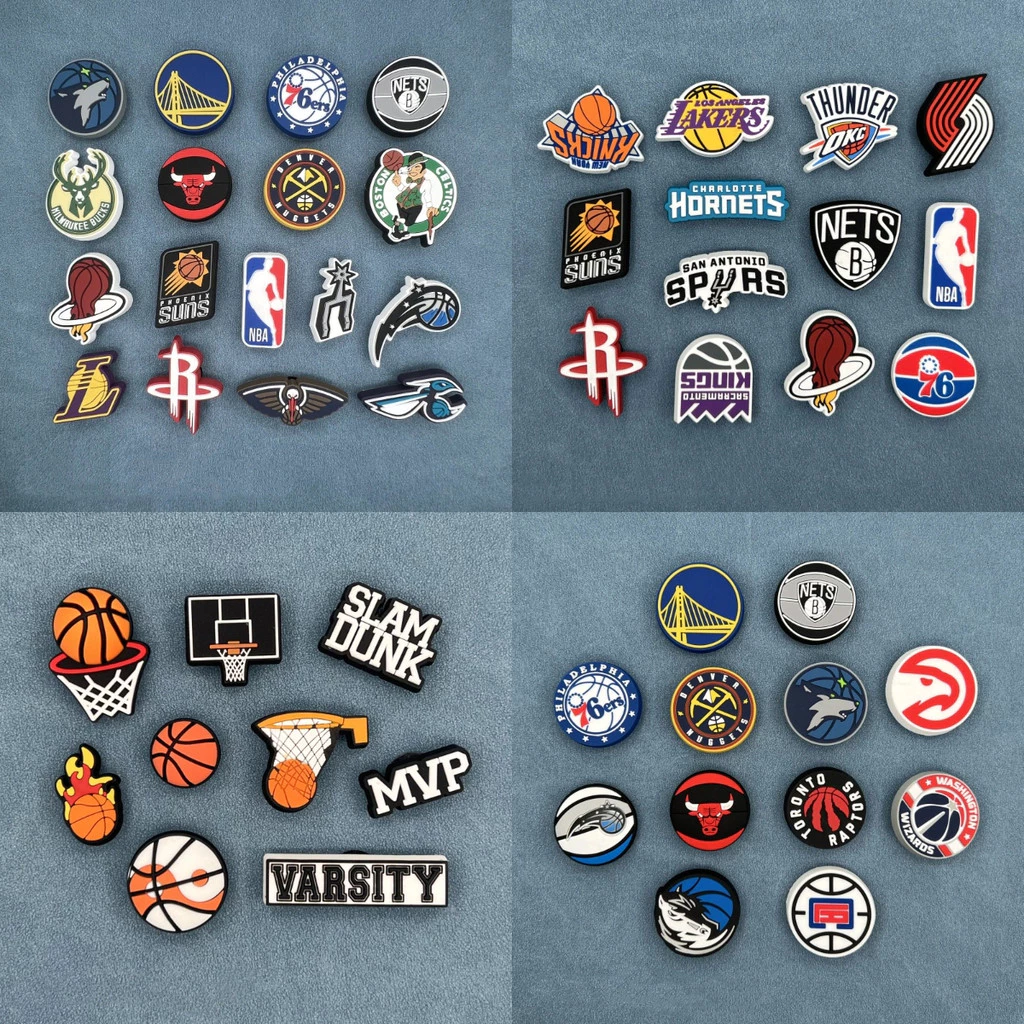 JlBTZ รองเท้า Charms บาสเกตบอล Series พร้อมหัวเข็มขัดและbling สไตล์อินเทรนด์
