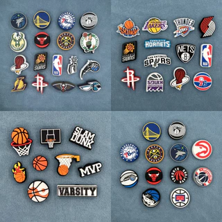 JlBTZ รองเท้า Charms บาสเกตบอล Series พร้อมหัวเข็มขัดและbling สไตล์อินเทรนด์