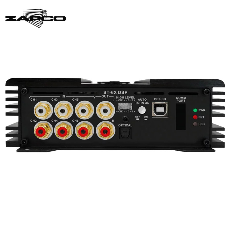ZAPCO Hacker ST-6X DSP หกช่อง AB Class สัญญาณดิจิตอลเครื่องเสียงรถยนต์เครื่องขยายเสียงรถยนต์