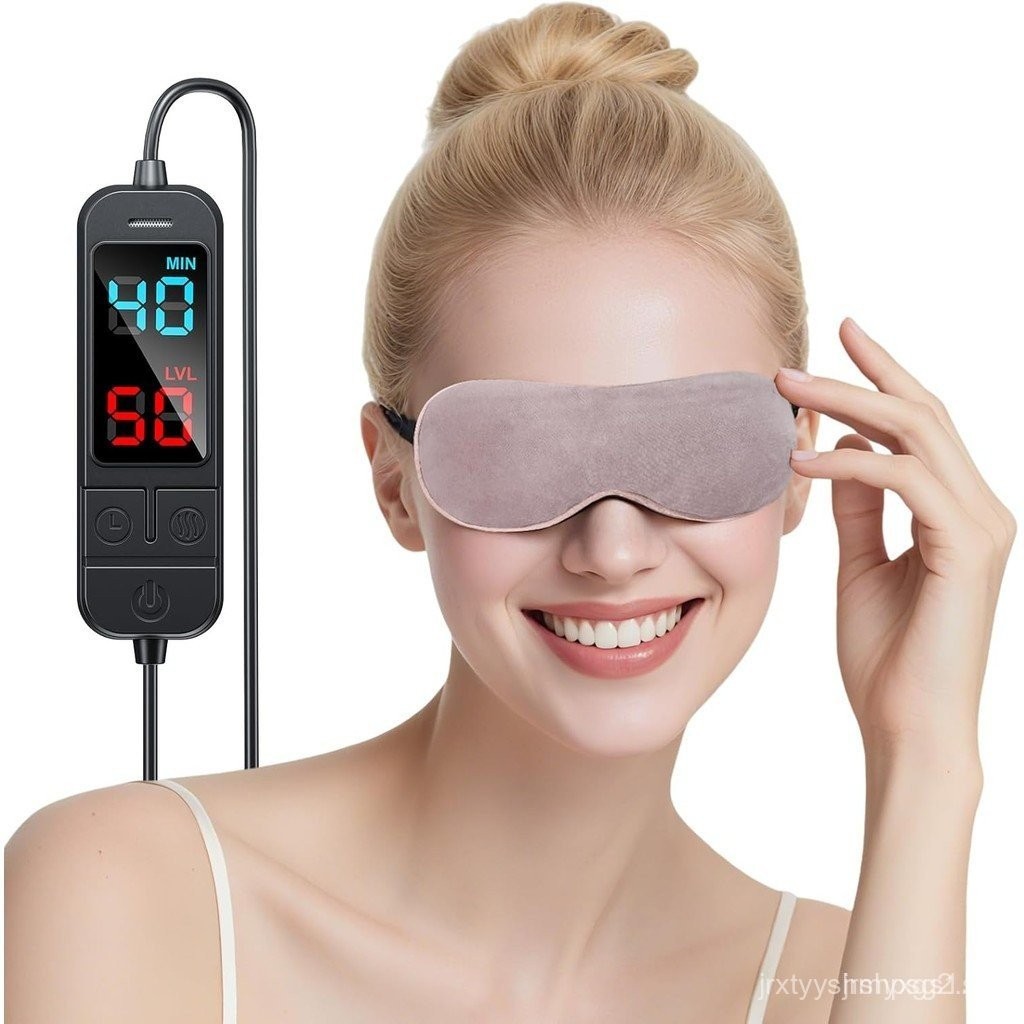 Heated Eye Mask สําหรับตาแห้ง, 20-Temp & 5-99 Min Therapy สําหรับ MGD, บรรเทาริ้วรอย, ประคบไอน้ําที่