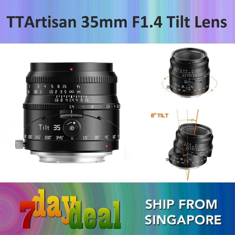 TTArtisan 35mm F1.4 เลนส์โฟกัสแบบแมนนวลแบบเอียง สีดํา E / RF / X / Z MountTH99 FEUC