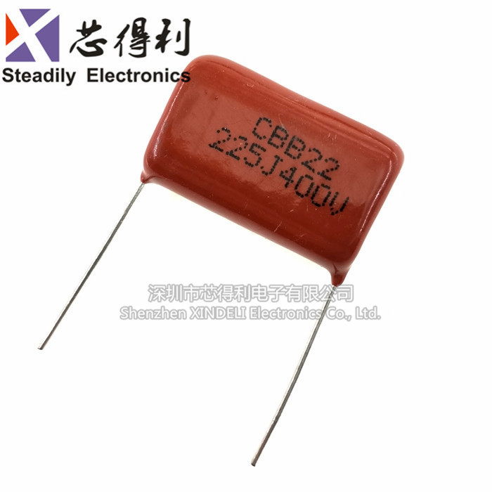 CBB ตัวเก็บประจุ 400V225J 2.2 UF 25MM Pitch ยี่ห้อใหม่ 225J400V