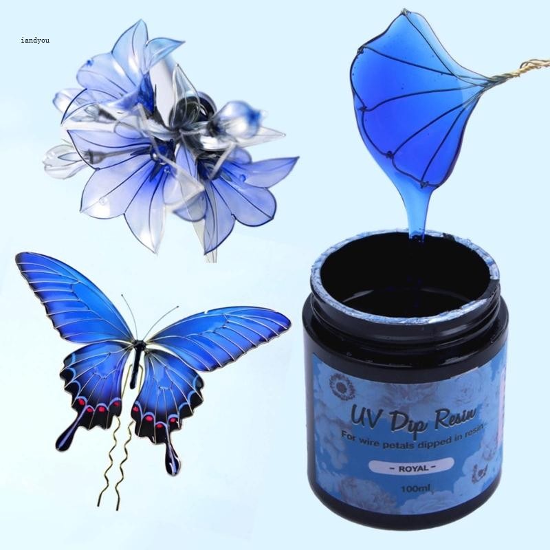 Iny UV DIP เรซิ่นกาวโปร่งใส UV กาวอัลตราไวโอเลต Curing ดอกไม้ทํา Liquid DIY Hairpin ต่างหูเรซิ่นเครื่องประดับ Mak
