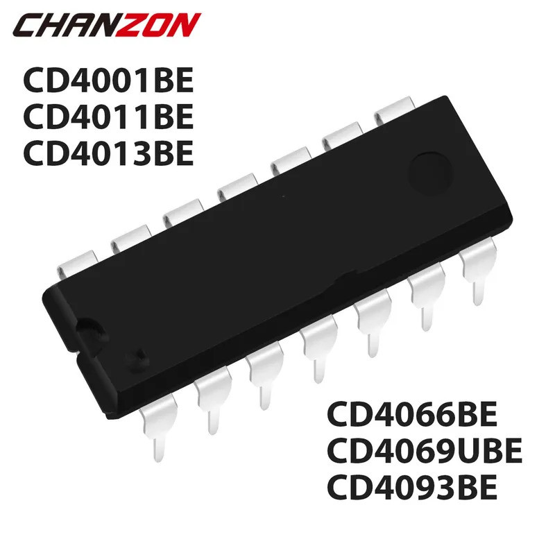 5PCS CD4001BE CD4001 4001BE CD4011BE CD4011 TC4011BP CD4013BE CD4013 4013BE 4013 DIP14 ชิป ic