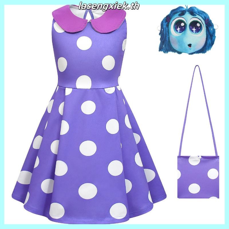 ชุดเดรส Pompadour สําหรับเด็ก CuHK ใหม่ คอสเพลย์ Inside Out ชุดเดรสผ้ากอซเจ้าหญิง
