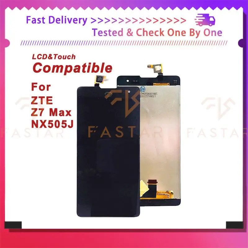 5.5 "ทดสอบสําหรับ ZTE Nubia Z7MAX NX505J จอแสดงผล LCD Touch Digitizer Assembly เปลี่ยนซ่อมโทรศัพท์มื