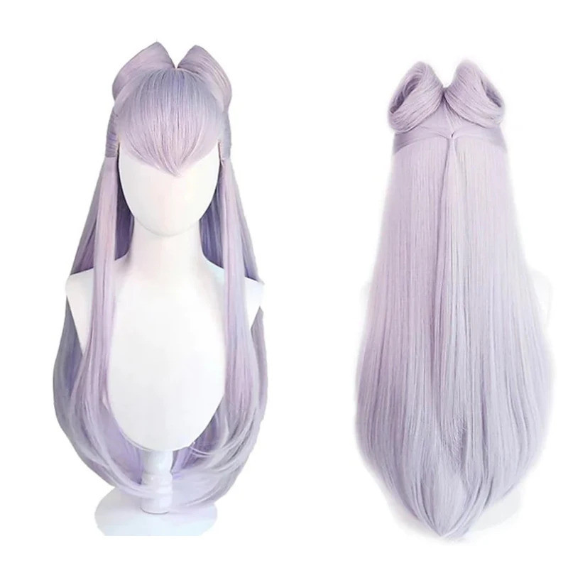 HairJoy LOL Arcane KDA Evelynn วิกผมสังเคราะห์สีม่วงยาวตรง สำหรับคอสเพลย์และสไตล์anime