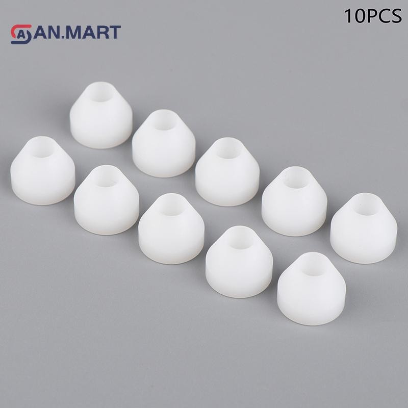 AN.MART 10PCS ปากกา Bushings สีขาวปากกา Bushings Non-Stick ทนทานปากกา Bushings สังเคราะห์ Bushings ส